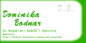 dominika bodnar business card